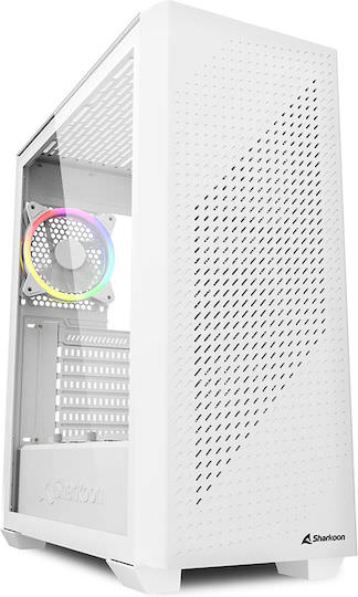 Sharkoon VS9 RGB Midi Tower Κουτί Υπολογιστή με Πλαϊνό Παράθυρο Λευκό - Image 1