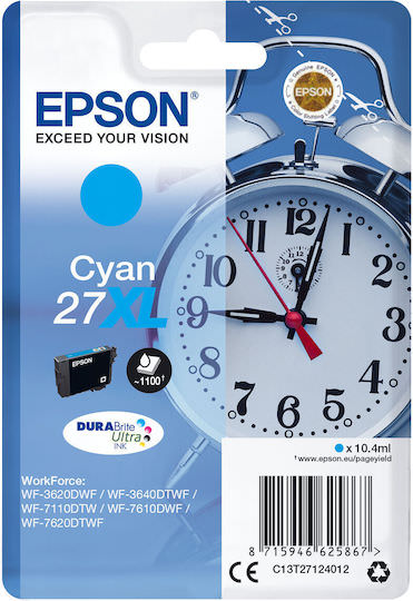 Epson 27XL Γνήσιο Μελάνι Εκτυπωτή InkJet Κυανό (C13T27124022) - Image 1