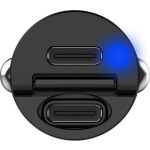 Celly Φορτιστής Αυτοκινήτου 30W με Θύρες: 2xType-C Μαύρος - Image 2