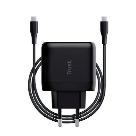Trust Φορτιστής με Θύρα USB-C και Καλώδιο USB-C 65W Power Delivery Μαύρος (Maxo) - Image 1