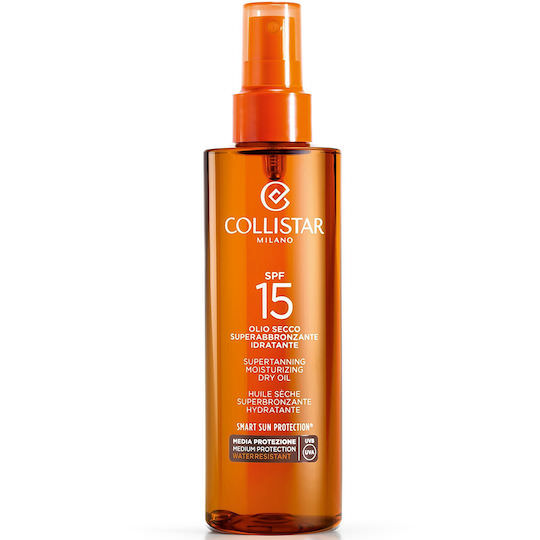 Collistar Supertanning Sun Dry Oil Αντηλιακό Λάδι για το Σώμα SPF15 σε Spray 200ml - Image 1