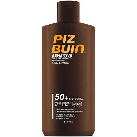 Piz Buin Sensitive Skin Lotion Αδιάβροχη Αντηλιακή Λοσιόν για το Σώμα SPF50 200ml - Image 1