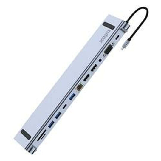 Nilox USB-C / USB-A Docking Station με 4K PD Ethernet Γκρι (NXDSUSBC07) - Image 1