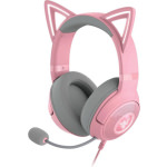 Razer Kraken Kitty V2 Over Ear Gaming Headset με σύνδεση USB Quartz