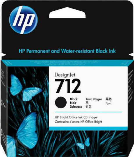 HP 712 Γνήσιο Μελάνι Εκτυπωτή InkJet Μαύρο (3ED71A) - Image 1