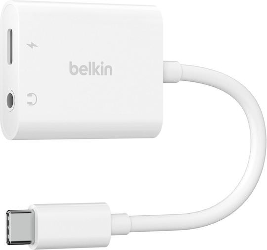 Belkin Μετατροπέας USB-C male σε 3.5mm / USB-C female Λευκό 1τμχ NPA004BTWH - Image 1