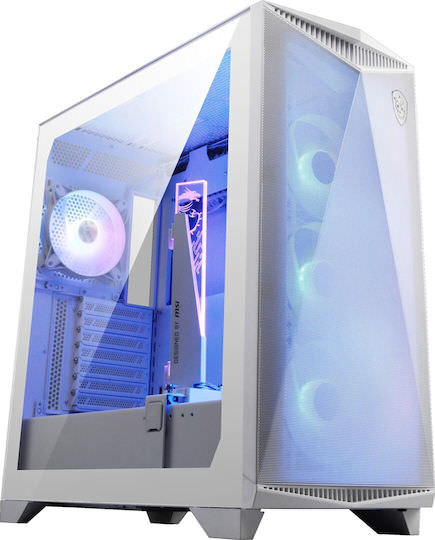 MSI MPG GUNGNIR 300R AIRFLOW Gaming Midi Tower Κουτί Υπολογιστή με Πλαϊνό Παράθυρο και RGB Φωτισμό Λευκό - Image 1