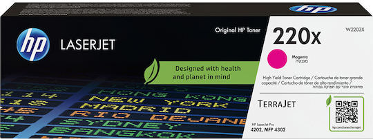 HP 220X Γνήσιο Toner Laser Εκτυπωτή Ματζέντα 5500 Σελίδων W2203X - Image 1