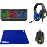 Sparco Σετ Gaming Πληκτρολόγιο με RGB φωτισμό & Ποντίκι (Αγγλικό US) Γκρι