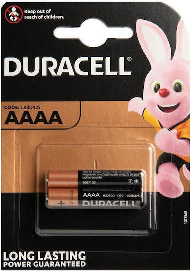 Duracell Long Lasting Αλκαλικές Μπαταρίες AAAA 1.5V 2τμχ - Image 1