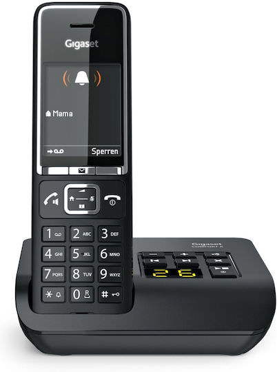 Gigaset Comfort 550A Ασύρματο Τηλέφωνο με Ελληνικό Μενού Μαύρο - Image 1