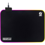 Sparco Gaming Mouse Pad 250mm με RGB Φωτισμό Μαύρο