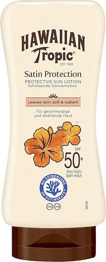 Hawaiian Tropic Satin Protection Αδιάβροχη Αντηλιακή Λοσιόν για το Σώμα SPF50 180ml - Image 1