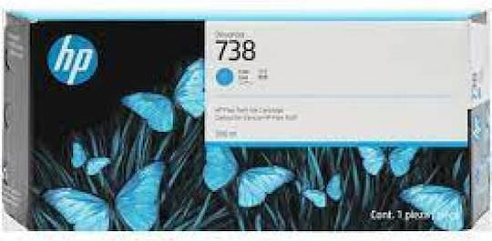 HP 738 Γνήσιο Μελάνι Εκτυπωτή InkJet Κυανό (676M6A) - Image 1