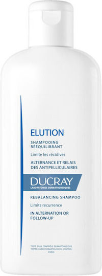 Ducray Elution Σαμπουάν για Ευαίσθητο Τριχωτό κατά της Πιτυρίδας & της Ξηροδερμίας για Όλους τους Τύπους Μαλλιών 400ml - Image 1