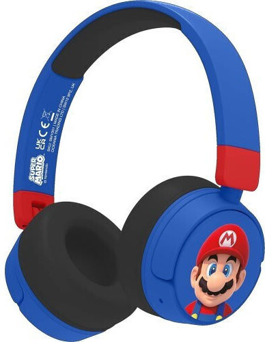 OTL Cuffie Kids Super Mario Ασύρματα / Ενσύρματα Παιδικά On Ear Ακουστικά με 24 ώρες Λειτουργίας Red/Blue - Image 1
