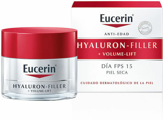 Eucerin Hyaluron-Filler + Volume Lift Rich Κρέμα Προσώπου Ημέρας με SPF15 για Ενυδάτωση, Αντιγήρανση & Σύσφιξη με Υαλουρονικό Οξύ 50ml - Image 1
