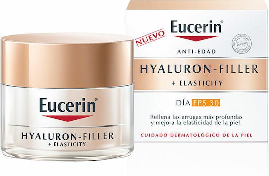 Eucerin Hyaluron Filler + Elasticity Κρέμα Προσώπου Ημέρας με SPF30 για Ενυδάτωση, Αντιγήρανση & Ανάπλαση με Υαλουρονικό Οξύ 50ml - Image 1