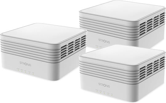 Strong Atria AX3000 WiFi Mesh Network Access Point Wi‑Fi 6 Dual Band (2.4 & 5GHz) σε Τριπλό Kit - Image 1