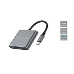 Conceptronic USB-C Docking Station με HDMI 4K PD Γκρι (DONN18G) - Image 2