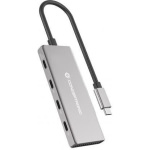 Conceptronic USB 3.2 Hub 4 Θυρών με σύνδεση USB-C & Θύρα Φόρτισης Ασημί - Image 2