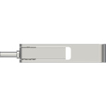 PNY Duo Link 64GB USB 3.2 Stick με σύνδεση USB-A & USB-C Ασημί - Image 2