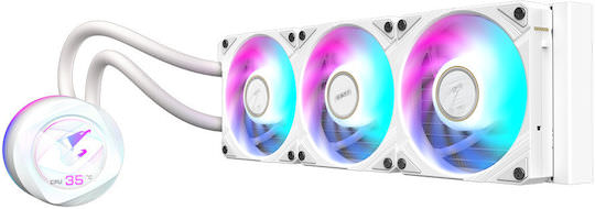Gigabyte Aorus Waterforce X II 360 ICE Υδρόψυξη Επεξεργαστή Τριπλού Ανεμιστήρα 120mm για Socket AM4/AM5/1700/1200/115x με ARGB Φωτισμό Λευκή - Image 1