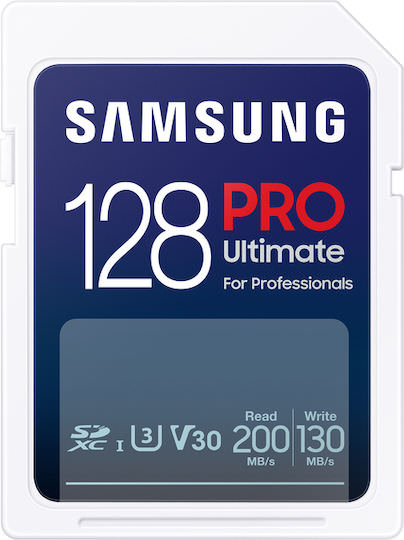 Samsung PRO Ultimate SDXC 128GB Class 10 U3 V30 UHS-I με αντάπτορα - Image 1