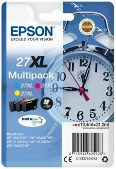 Epson 27xl Γνήσιο Μελάνι Εκτυπωτή InkJet Κυανό / Ματζέντα / Κίτρινο (C13T27154022) - Image 1