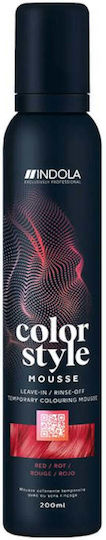 Indola Color Χρωμοαφρός Red 200ml - Image 1