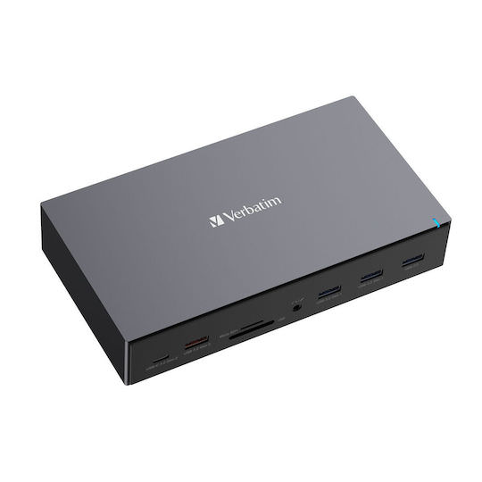Verbatim CDS-17 USB-C Docking Station με HDMI/DisplayPort 4K PD Ethernet Μαύρο - Image 1