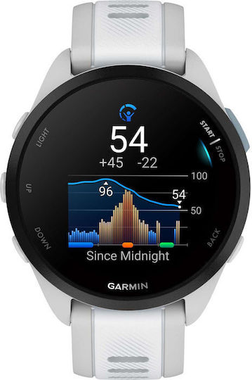 Garmin Forerunner 165 43mm Αδιάβροχο Smartwatch με Παλμογράφο (Mist Gray/Whitestone) - Image 1