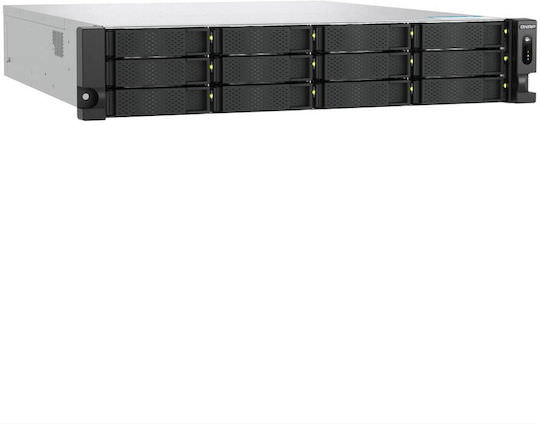 QNap TS-H1277AXU-RP-R5-16G NAS Rack με 12 θέσεις για HDD/M.2/SSD και 2 θύρες Ethernet - Image 1