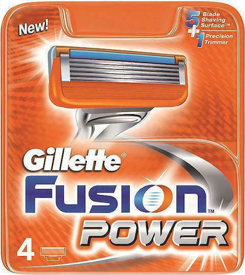 Gillette Fusion Power Λεπίδες Ανταλλακτικές Κεφαλές με 1 Λεπίδα & Λιπαντική Ταινία 4τμχ - Image 1