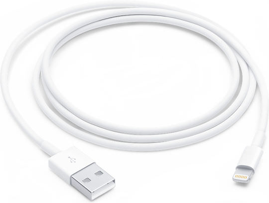 Apple USB-A to Lightning Cable Λευκό 1m (MUQW3ZM/A) - Image 1