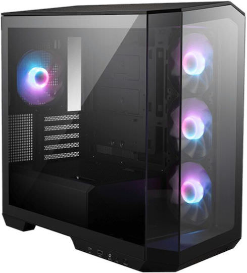 MSI MAG Pano M100R Gaming Micro Tower Κουτί Υπολογιστή με Πλαϊνό Παράθυρο Μαύρο - Image 1