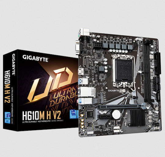Gigabyte H610M H V2 DDR5 rev. 1.0 Motherboard Micro ATX με Intel 1700 Socket - Image 1