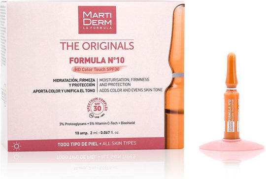 Martiderm Formula N10 Ενυδατικό Serum Προσώπου SPF10 με Βιταμίνη C για Σύσφιξη 10x2ml - Image 1