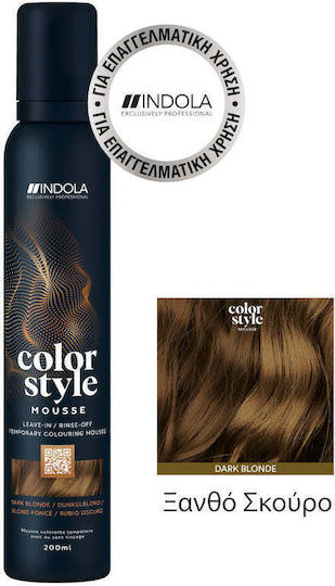 Indola Color Style Mousse Dark Blonde 200ml - Image 1