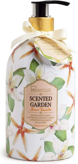 IDC Institute Scented Garden Sweet Vanilla Ενυδατική Lotion Σώματος με Άρωμα Βανίλια για Όλες τις Επιδερμίδες 500ml - Image 1