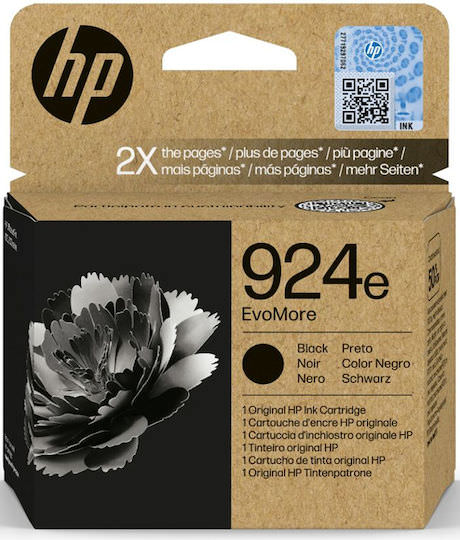 HP 924e EvoMore Γνήσιο Μελάνι Εκτυπωτή InkJet Μαύρο (4K0V0NE) - Image 1