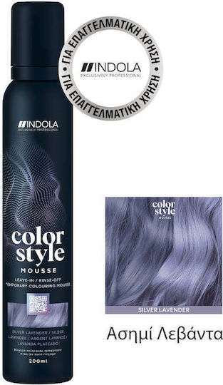 Indola Color Style Χρωμοαφρός Silver Lavender 200ml - Image 1