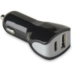 Celly Φορτιστής Αυτοκινήτου 17W 3.4A με Θύρες: 1xUSB 1xType-C μαζί με Καλώδιο Type-C Μαύρος