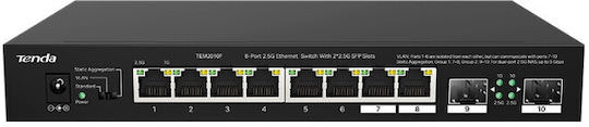 Tenda TEM2010F Unmanaged L2 Switch με 8 Θύρες Gigabit (1Gbps) Ethernet και 2 SFP Θύρες - Image 1