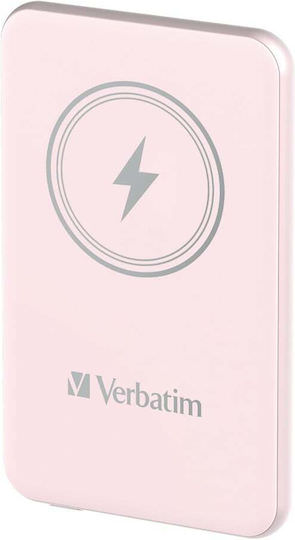 Verbatim Charge 'n' Go MagSafe Power Bank 5000mAh με Θύρα USB-C Power Delivery Ροζ - Image 1