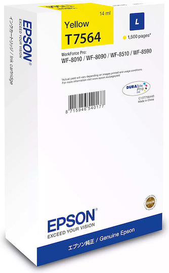 Epson T7564 Γνήσιο Μελάνι Εκτυπωτή InkJet Κίτρινο (C13T75644N) - Image 1