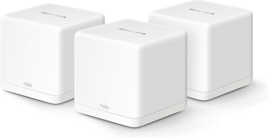Mercusys Halo H60X v1 WiFi Mesh Network Access Point Wi‑Fi 6 Dual Band (2.4 & 5GHz) σε Τριπλό Kit Λευκό - Image 1