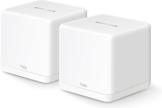 Mercusys Halo H60X v1 WiFi Mesh Network Access Point Wi‑Fi 6 Dual Band (2.4 & 5GHz) σε Διπλό Kit Λευκό - Image 1