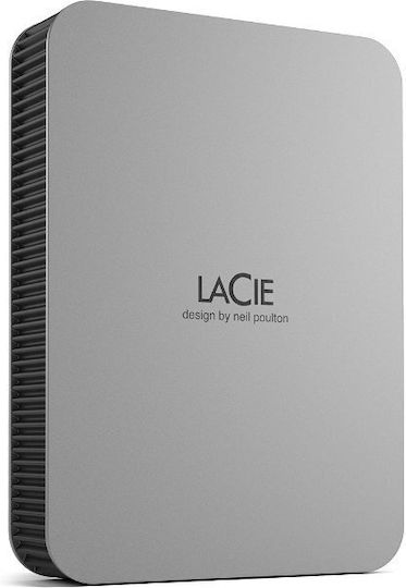 Lacie Mobile Drive v2 USB 3.2 Εξωτερικός HDD 5TB 2.5" Ασημί - Image 1