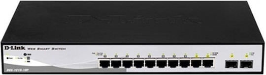 D-Link DGS-1210-10P/E v1 Managed L2 PoE Switch με 8 Θύρες Gigabit (1Gbps) Ethernet και 2 SFP Θύρες - Image 1